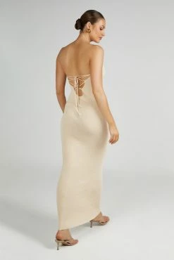 Emmy Strapless Knit Maxi Dress - Wheat 13 Emmy Strapless Knit Maxi Dress - Wheat -Meshki Shop 20230515 meshki ecomm new reshoots11165