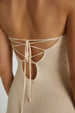 Emmy Strapless Knit Maxi Dress - Wheat 11 Emmy Strapless Knit Maxi Dress - Wheat -Meshki Shop 20230515 meshki ecomm new reshoots11183