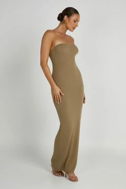 Emmy Strapless Knit Maxi Dress - Olive 15 Emmy Strapless Knit Maxi Dress - Olive -Meshki Shop 20230515 meshki ecomm new reshoots11192