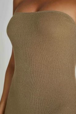 Emmy Strapless Knit Maxi Dress - Olive 18 Emmy Strapless Knit Maxi Dress - Olive -Meshki Shop 20230515 meshki ecomm new reshoots11223