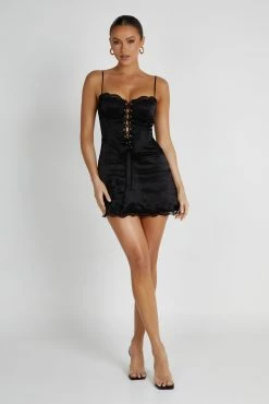 Kalila Corset Mini Dress - Black -Meshki Shop 20230602 meshki ecomm eofy1307