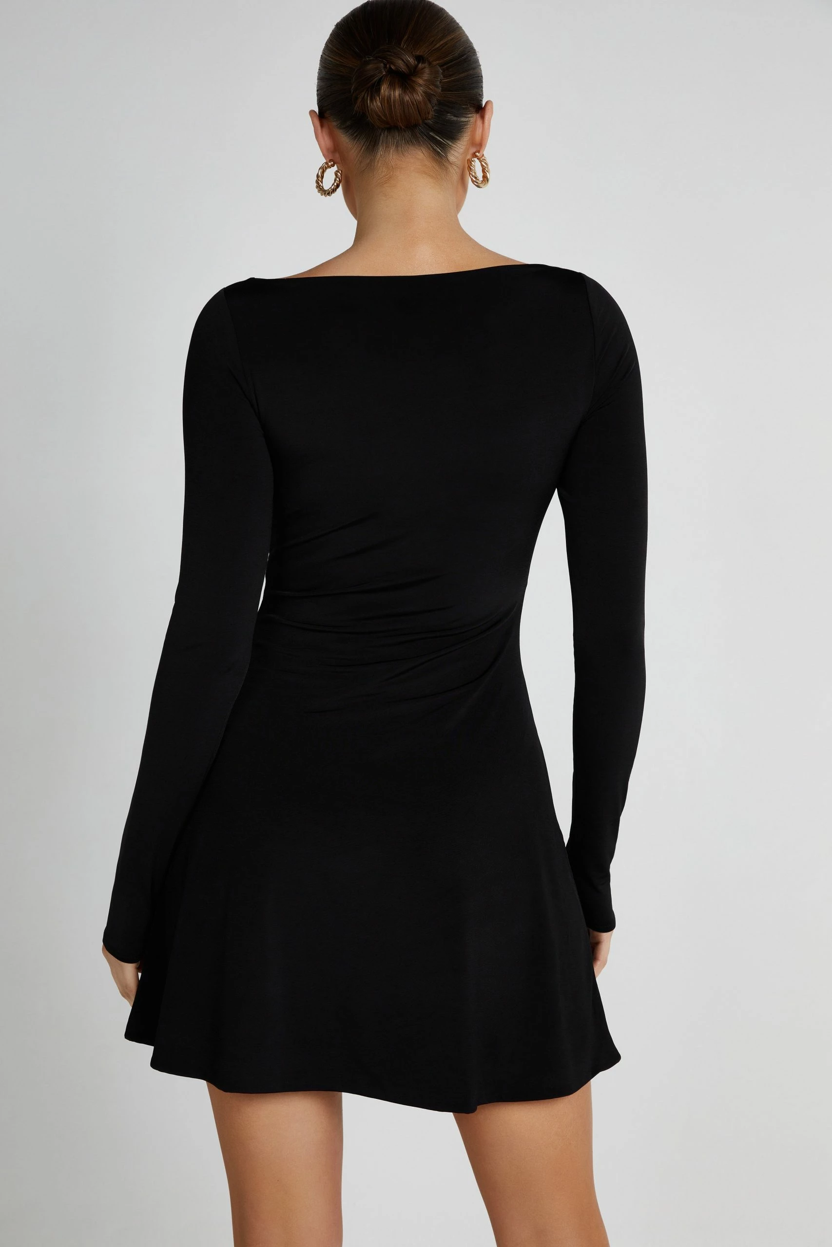 Eleanor Twist Front Mini Dress - Black 4 Eleanor Twist Front Mini Dress - Black - Image 2