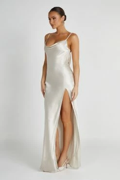 Jade Cowl Neck Backless Maxi Dress - Sand -Meshki Shop 20230602 meshki ecomm eofy1444