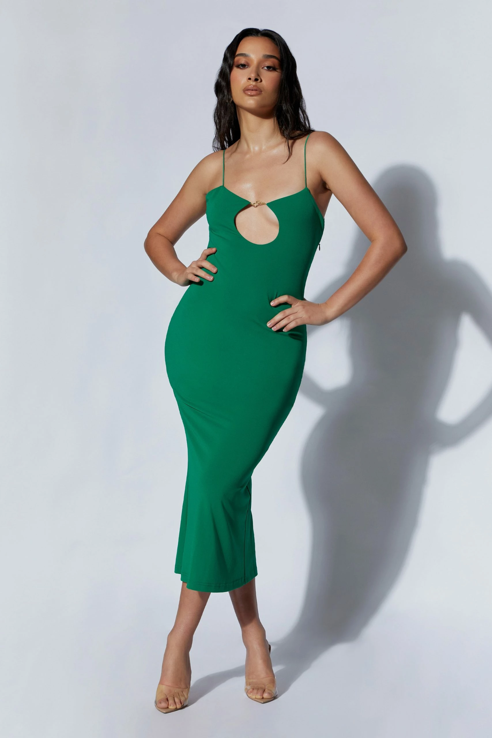 Ariya Hardware Midi Dress - Emerald 7 Ariya Hardware Midi Dress - Emerald - Image 5