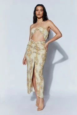 Arisa Halter Midi Dress - Persian Print -Meshki Shop 220712 MESHKI ECOM AM 0526