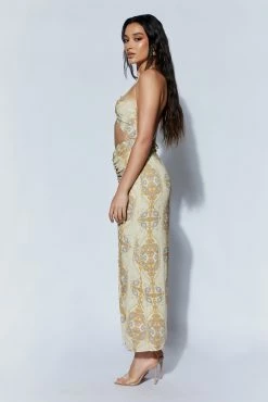 Arisa Halter Midi Dress - Persian Print -Meshki Shop 220712 MESHKI ECOM AM 0533