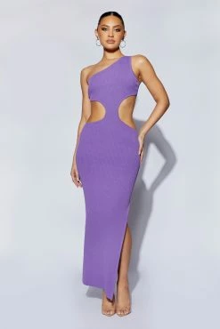 Faye One Shoulder Cut Out Maxi Dress - Purple 15 Faye One Shoulder Cut Out Maxi Dress - Purple -Meshki Shop 220810 Meshki Ecom 1244