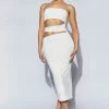 Cassandra Cut Out Midi Dress - White -Meshki Shop 220810 Meshki Ecom 1292