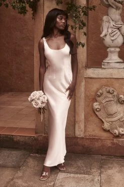 Arora Corset Maxi Dress - Crystal Rose -Meshki Shop 230127 MeshkiBridal 1445