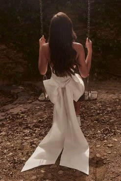 Meredith Strapless Bow Mini Dress - White 14 Meredith Strapless Bow Mini Dress - White -Meshki Shop 230127 MeshkiBridal 2451