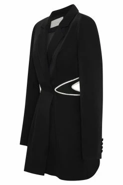 Shyann Diamante Cut Out Blazer Dress - Black -Meshki Shop B602022.06.24MESHKI 8353