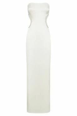BSD Lawry Diamante Cut Out Maxi Dress - White 17 BSD Lawry Diamante Cut Out Maxi Dress - White -Meshki Shop B602022.06.24MESHKI 8392