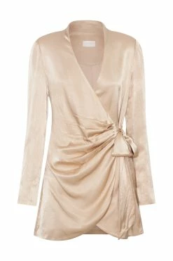 Saira Tie Up Mini Dress - Wheat 19 Saira Tie Up Mini Dress - Wheat -Meshki Shop B622022.07.18MESHKI 8687