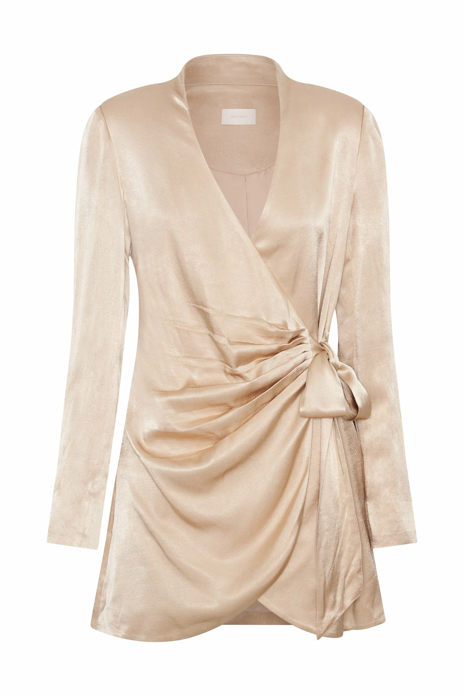 Saira Tie Up Mini Dress - Wheat 11 Saira Tie Up Mini Dress - Wheat - Image 9