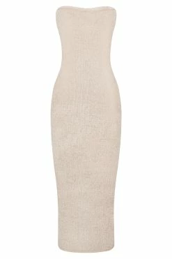 Friya Strapless Tape Yarn Midi Dress - Wheat 21 Friya Strapless Tape Yarn Midi Dress - Wheat -Meshki Shop B622022.07.18MESHKI 8765