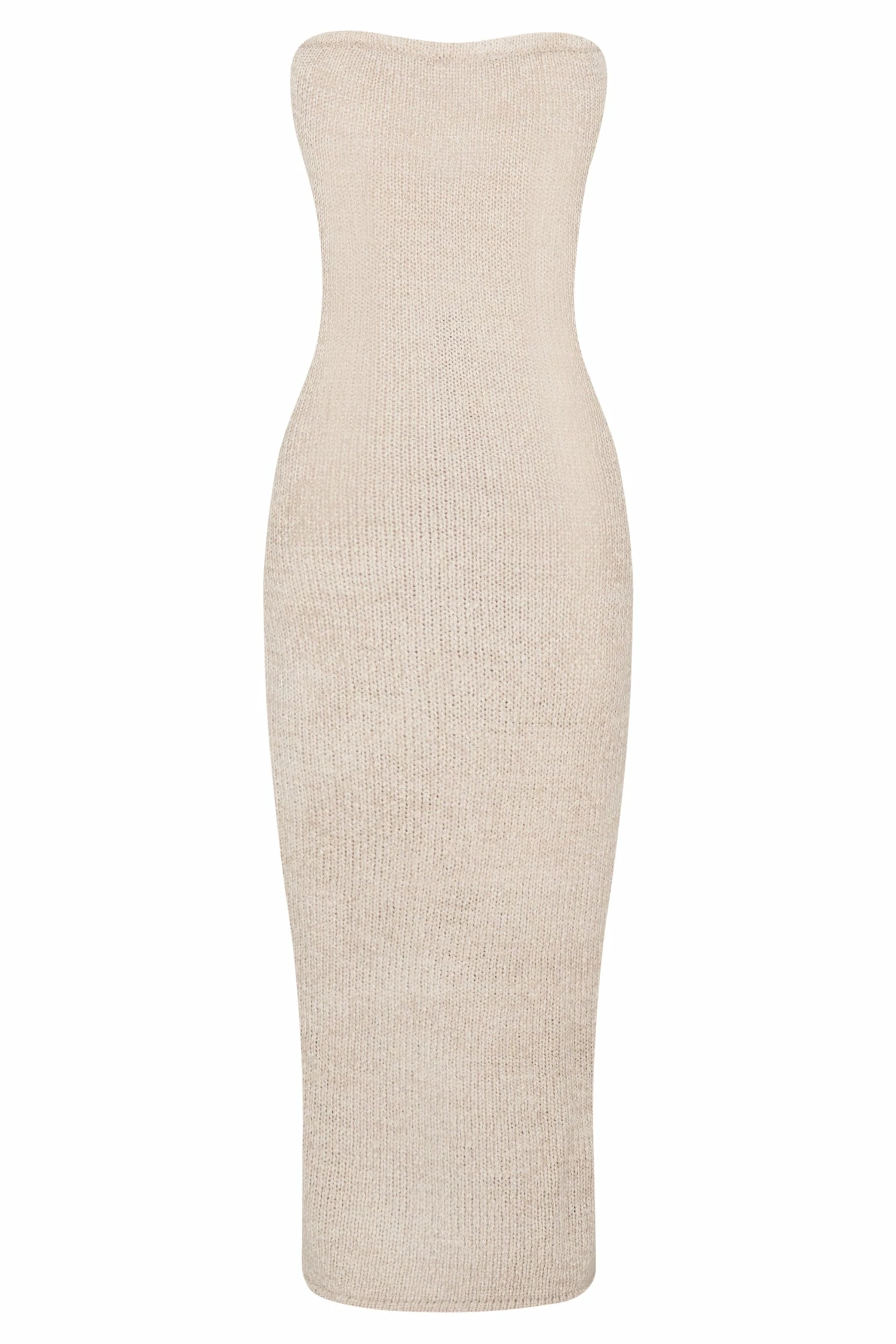 Friya Strapless Tape Yarn Midi Dress - Wheat 12 Friya Strapless Tape Yarn Midi Dress - Wheat - Image 10