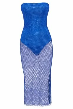 BSD Nima Diamante Mesh Midi Dress - Persian Blue -Meshki Shop B622022.07.18MESHKI 8782
