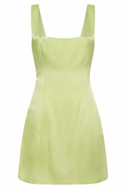 Carina Tie Back Mini Slip Dress - Pistachio Green -Meshki Shop B632022.07.26MESHKI 8860