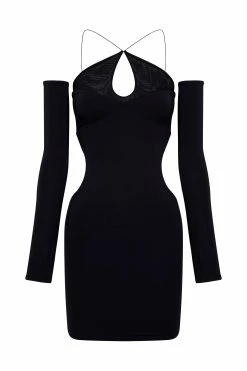 Maddy Mini Triangle Cut Out Dress - Black -Meshki Shop B632022.07.26MESHKI 8881