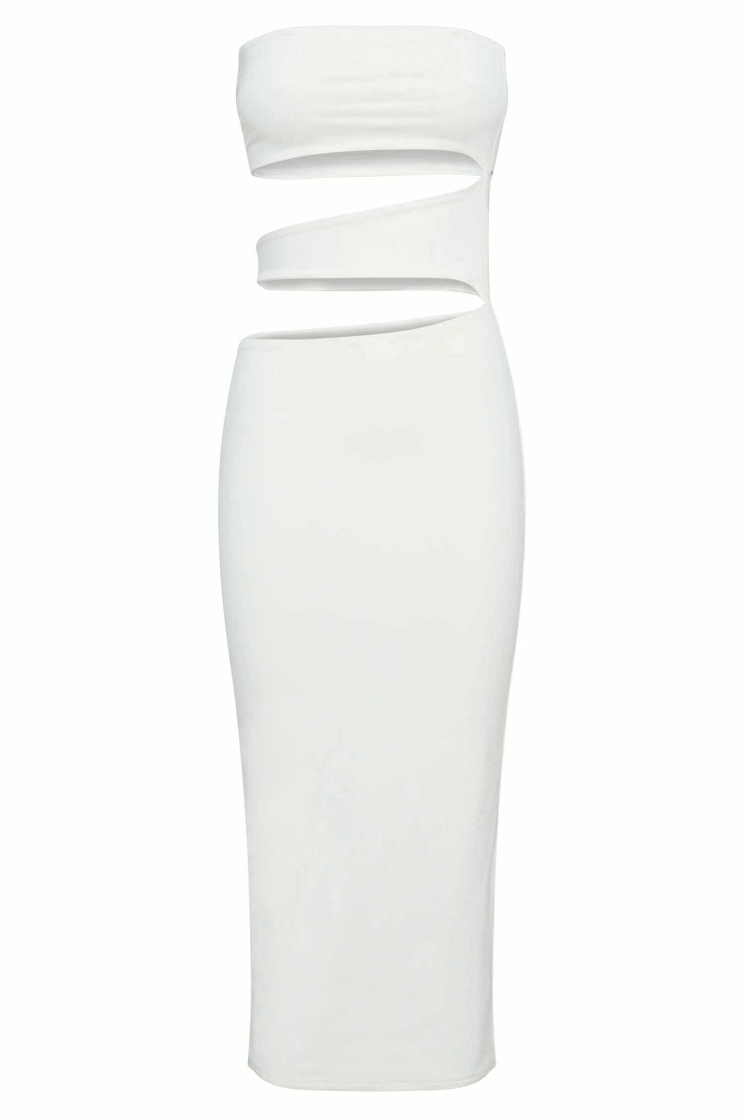Cassandra Cut Out Midi Dress - White 9 Cassandra Cut Out Midi Dress - White - Image 7