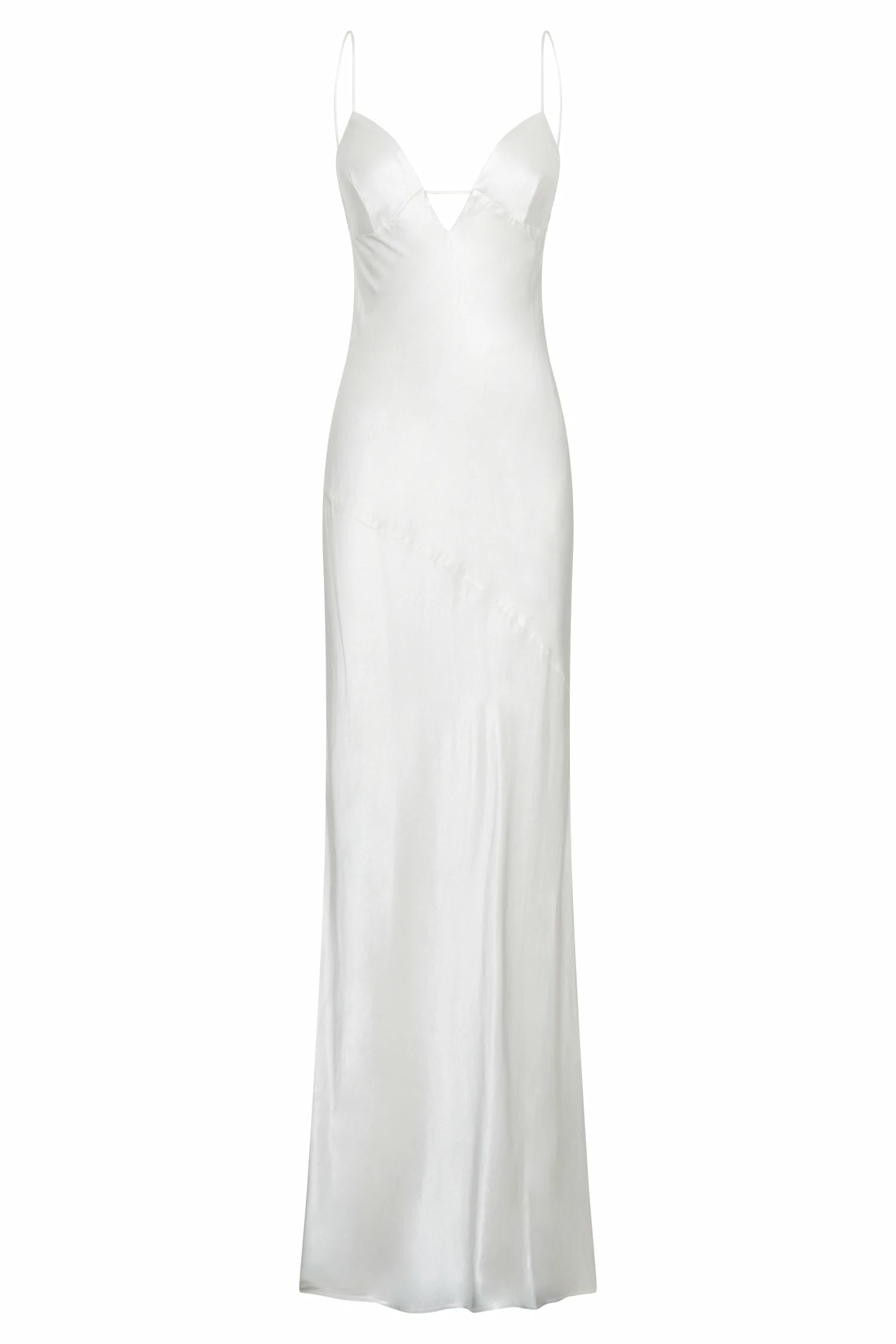 Cora Tie Back Maxi Slip Dress - White 13 Cora Tie Back Maxi Slip Dress - White - Image 11