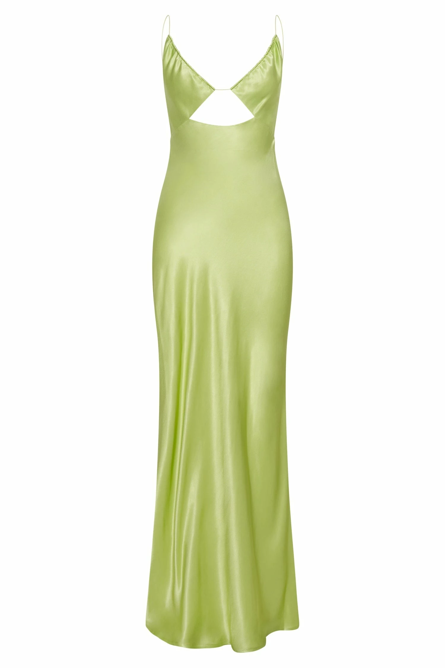 Sadie Maxi Satin Halter Ruched Slip Dress - Pistachio Green 11 Sadie Maxi Satin Halter Ruched Slip Dress - Pistachio Green - Image 9