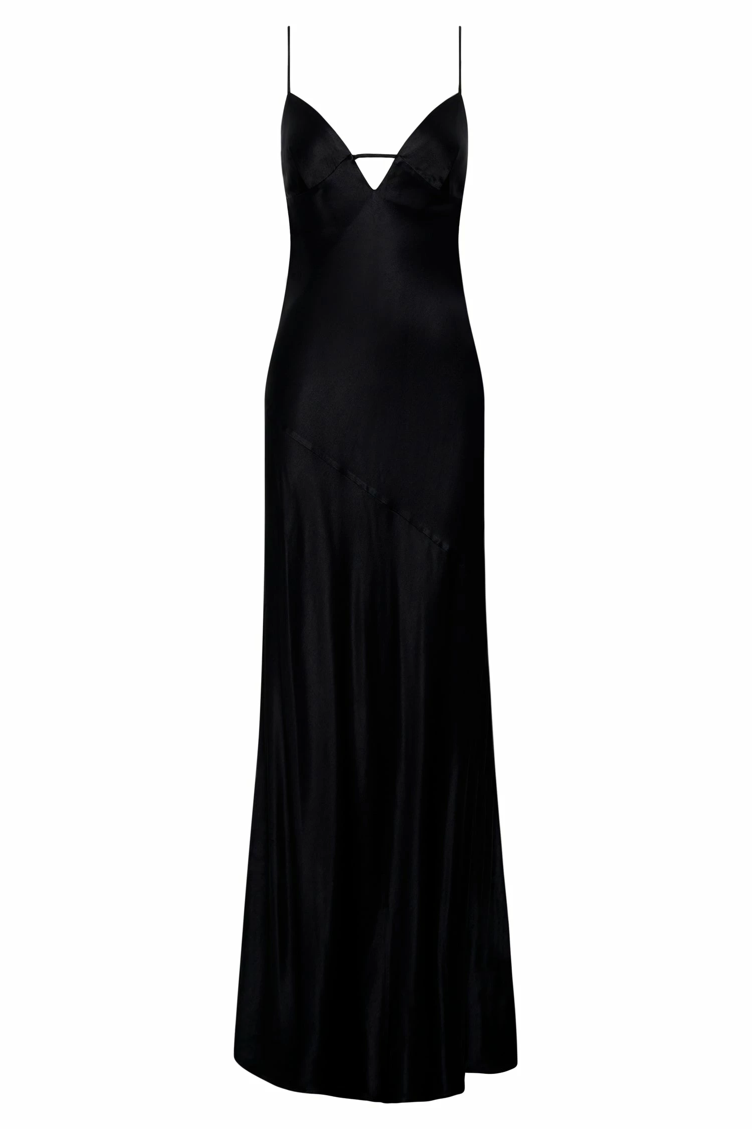 Cora Tie Back Maxi Slip Dress - Black 7 Cora Tie Back Maxi Slip Dress - Black - Image 5
