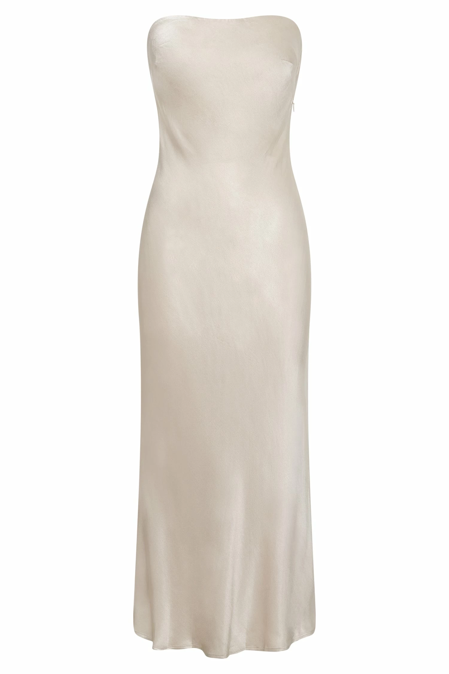 Mischa Strapless Midi Dress With Lace Detailing - Champagne 14 Mischa Strapless Midi Dress With Lace Detailing - Champagne - Image 12