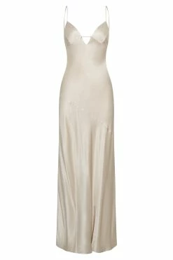 Cora Tie Back Maxi Slip Dress - Champagne -Meshki Shop B632022.07.26MESHKI 8983