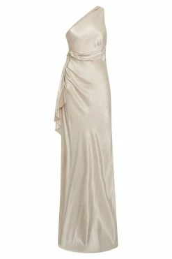 Calliope One Shoulder Maxi Dress - Champagne -Meshki Shop B632022.07.26MESHKI 9008