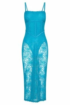 Mathilde Lace Corset Midi Dress - Aquamarine 17 Mathilde Lace Corset Midi Dress - Aquamarine -Meshki Shop B652022.08.31MESHKI 9547 tif