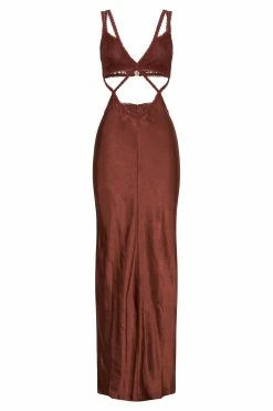 Seraphine Lace Maxi Dress - Cherry Chocolate 19 Seraphine Lace Maxi Dress - Cherry Chocolate -Meshki Shop B652022.08.31MESHKI 9575
