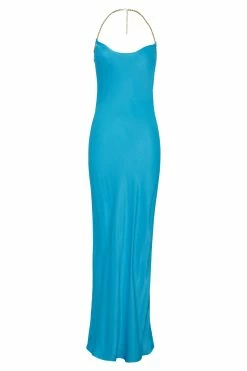 Sylvie Chain Maxi Dress - Aquamarine -Meshki Shop B662022.09.14MESHKI 10131