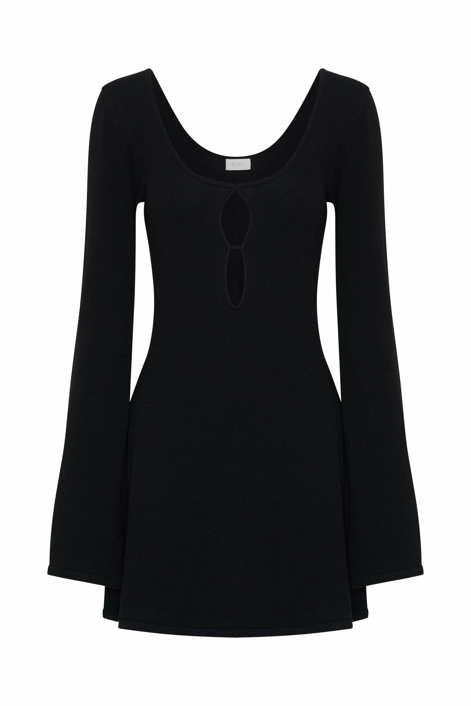 Birdie Long Sleeve Knit Mini Dress - Black 9 Birdie Long Sleeve Knit Mini Dress - Black - Image 7