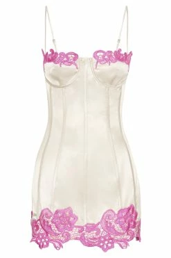 Tatiana Corset Mini Dress With Lace - Nude -Meshki Shop B672022.10.05MESHKI 10657