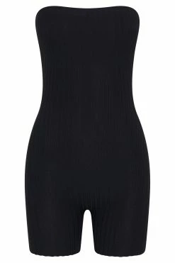 Ginny Strapless Knitted Playsuit - Black -Meshki Shop B672022.10.05MESHKI 10706