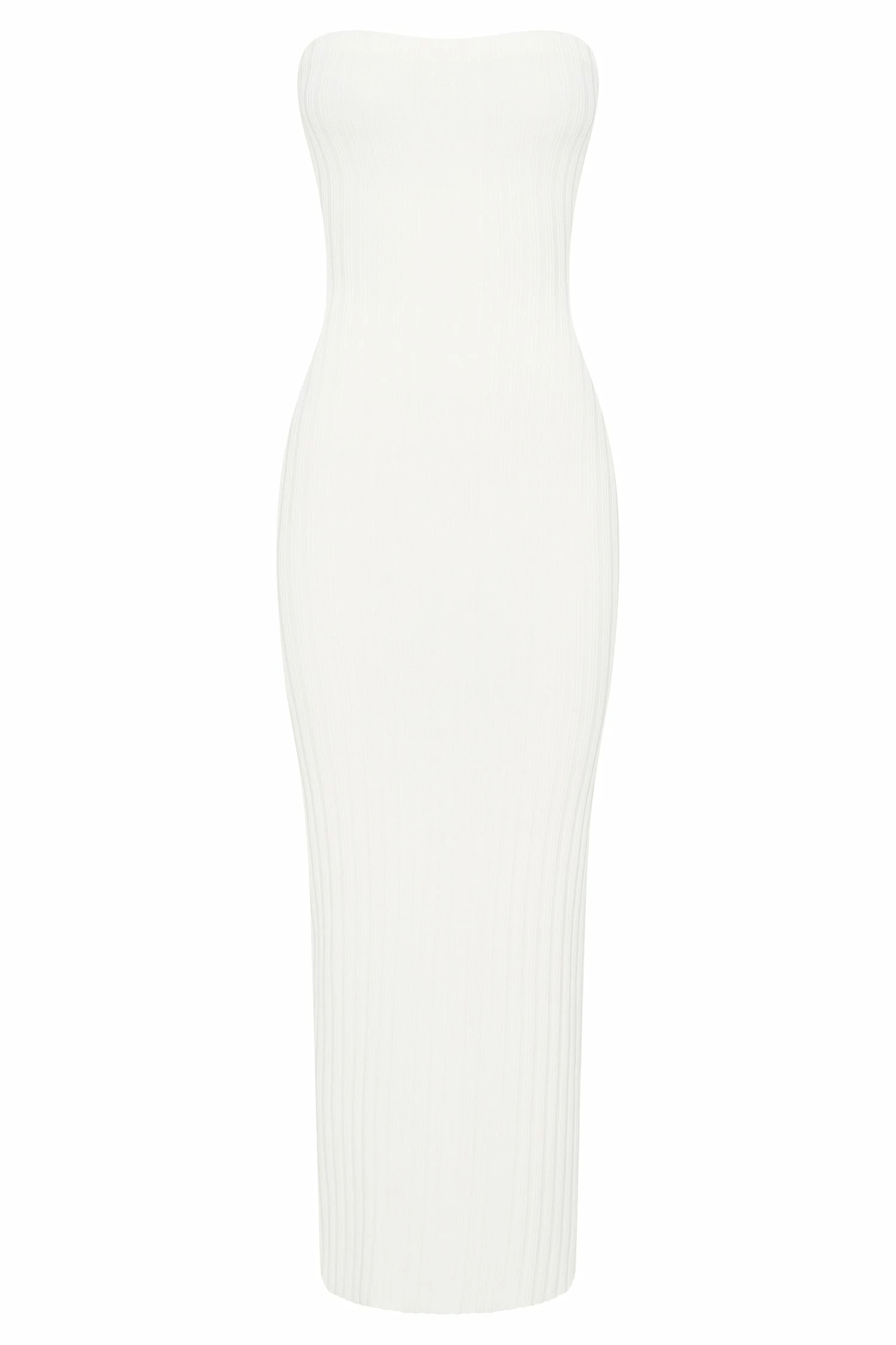 Imani Strapless Knit Maxi Dress - White 8 Imani Strapless Knit Maxi Dress - White - Image 6