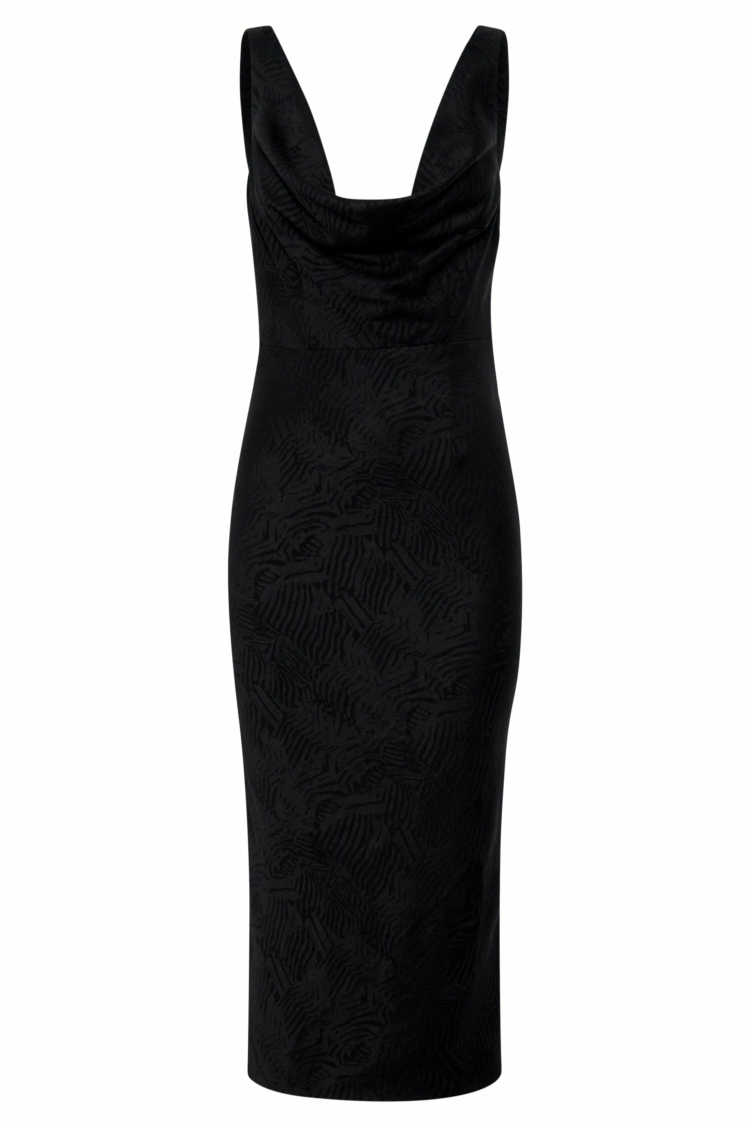 BSD Fallon Cowl Midi Dress - Black 10 BSD Fallon Cowl Midi Dress - Black - Image 8