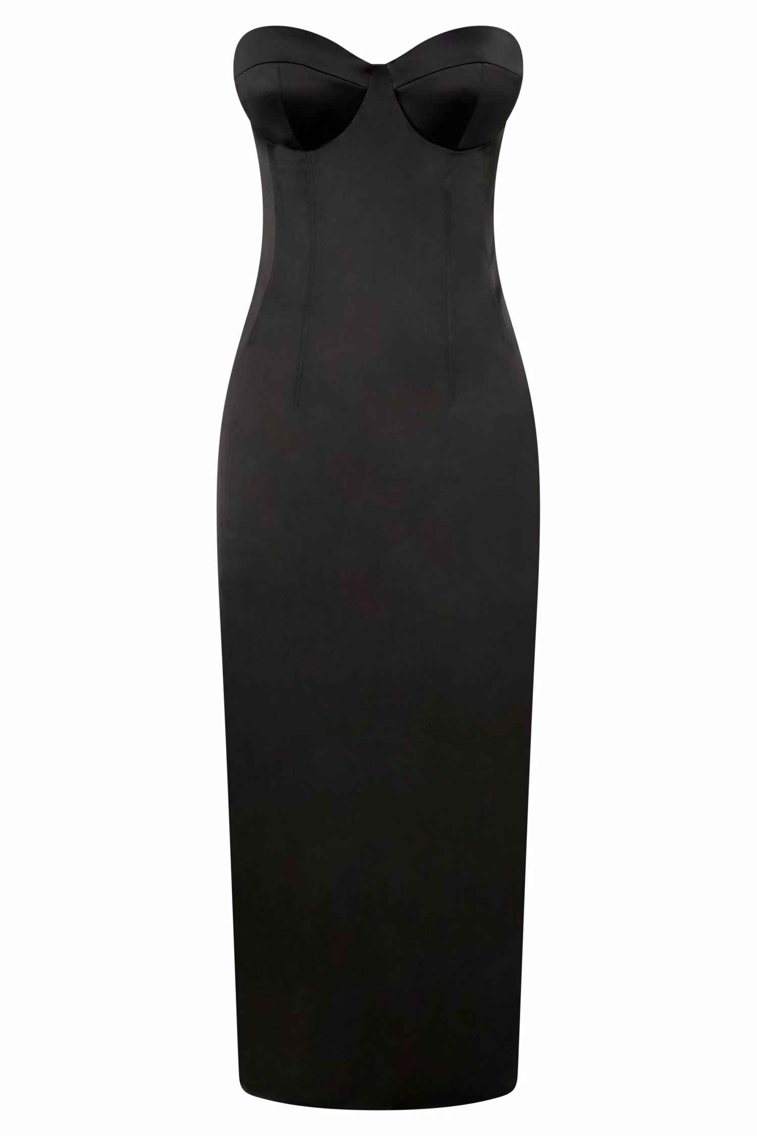 Bryony Cupped Bodycon Midi Dress - Black 11 Bryony Cupped Bodycon Midi Dress - Black - Image 9