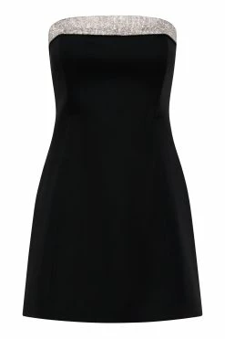 Kiya Mini Dress With Diamante Contrast - Black 21 Kiya Mini Dress With Diamante Contrast - Black -Meshki Shop B682022.10.11MESHKI 11495