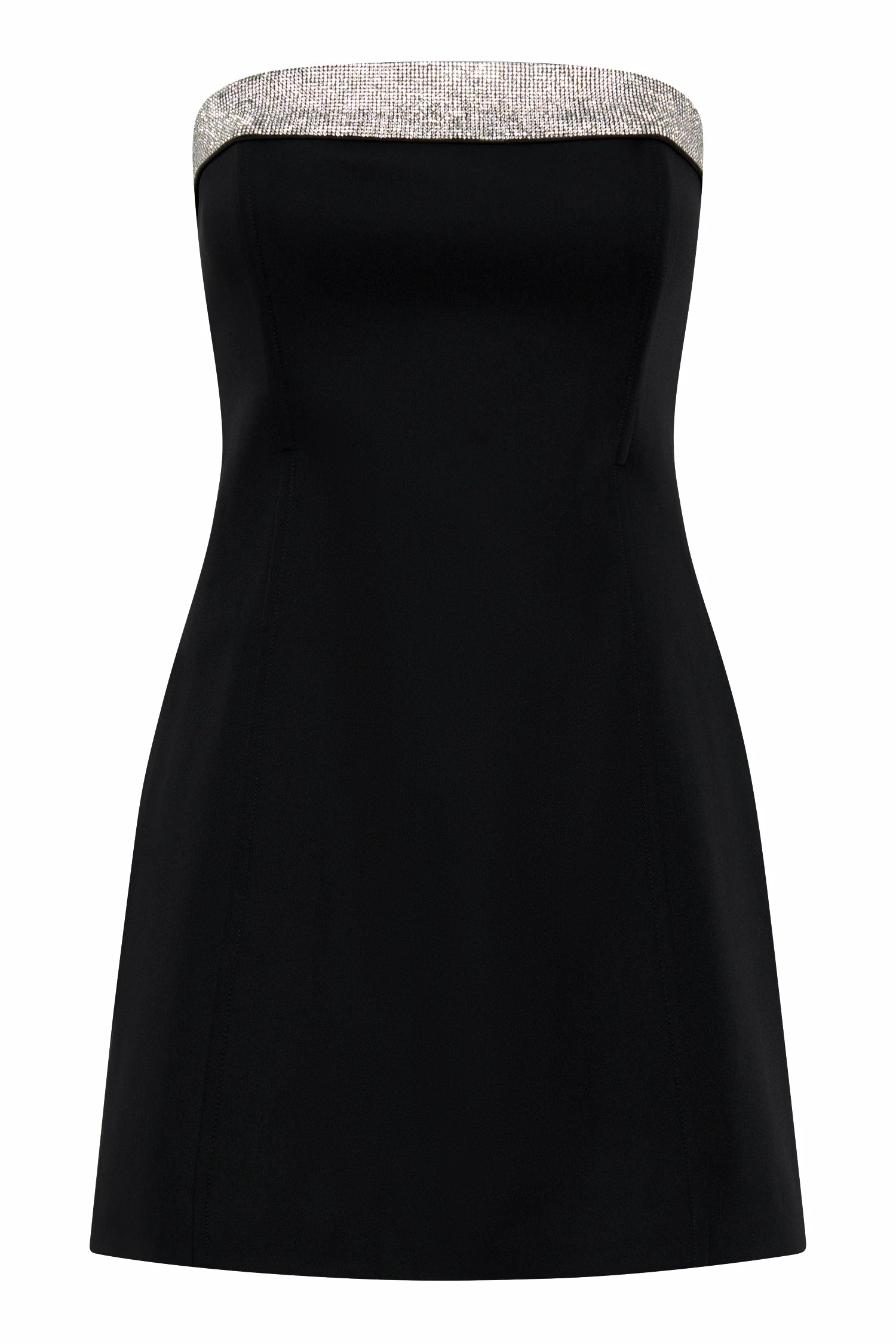 Kiya Mini Dress With Diamante Contrast - Black 12 Kiya Mini Dress With Diamante Contrast - Black - Image 10