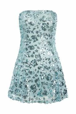 Everleigh Strapless Sequin Mini Dress - Powder Blue 21 Everleigh Strapless Sequin Mini Dress - Powder Blue -Meshki Shop B682022.10.11MESHKI 11518