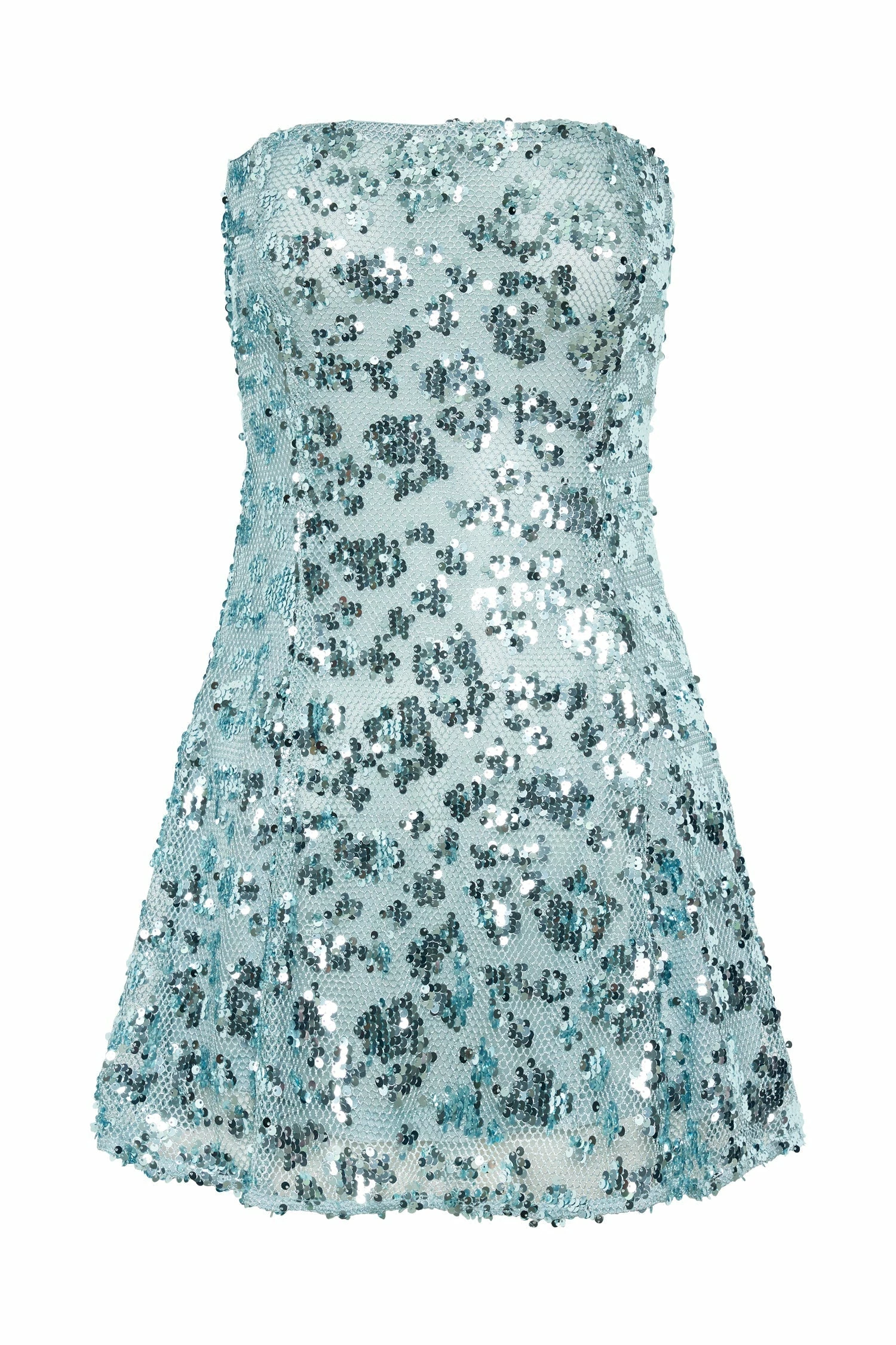 Everleigh Strapless Sequin Mini Dress - Powder Blue 12 Everleigh Strapless Sequin Mini Dress - Powder Blue - Image 10