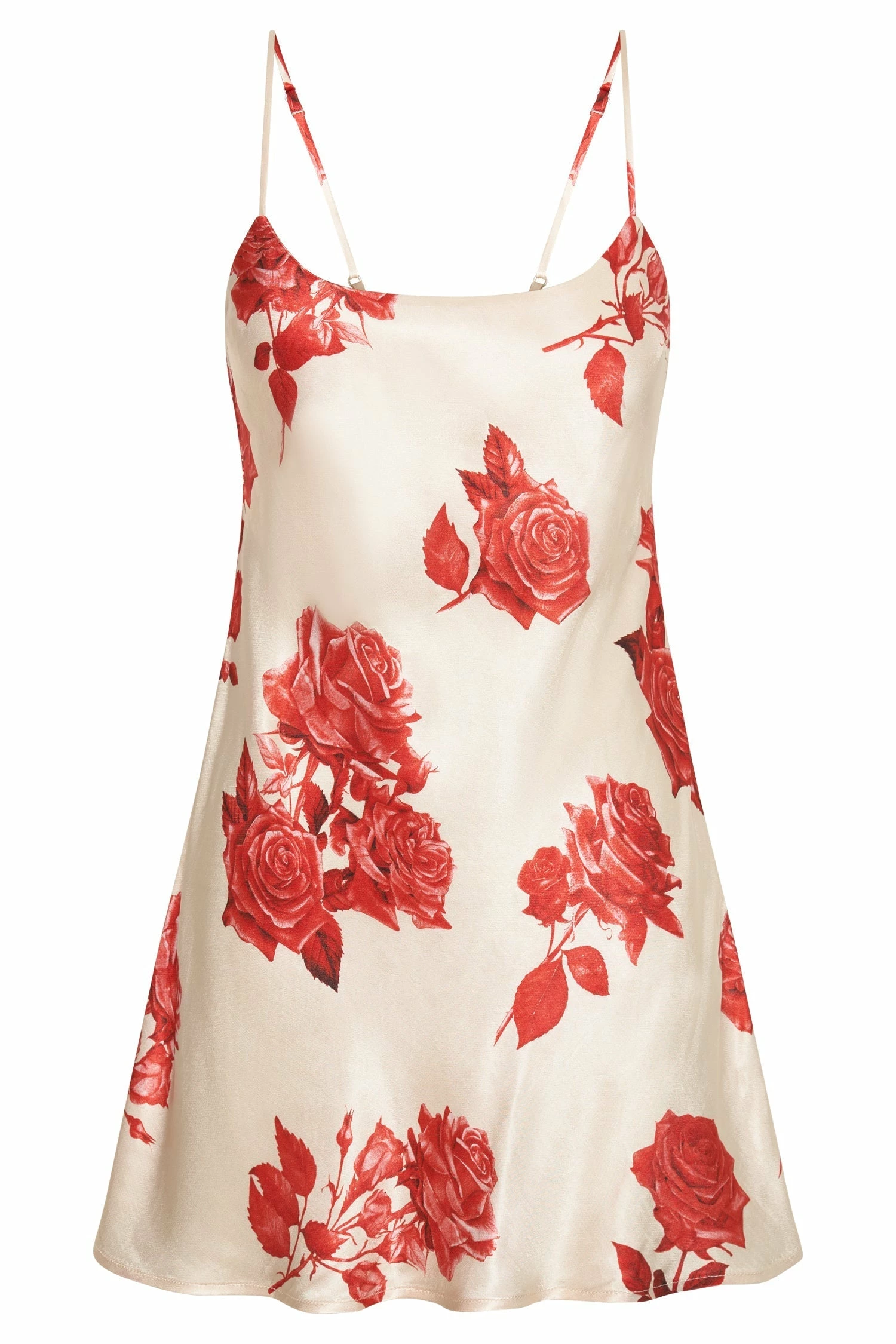 Valentina Satin Mini Dress - Rose Print 11 Valentina Satin Mini Dress - Rose Print - Image 9