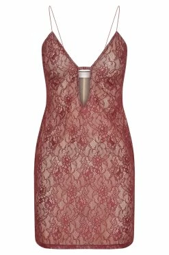 Juliet Lace Mini Dress - Wine -Meshki Shop B712022.11.14MESHKI 12261