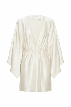 Esmerlda Pleated Kimono Mini Dress - Ivory -Meshki Shop B712022.11.14MESHKI 12526