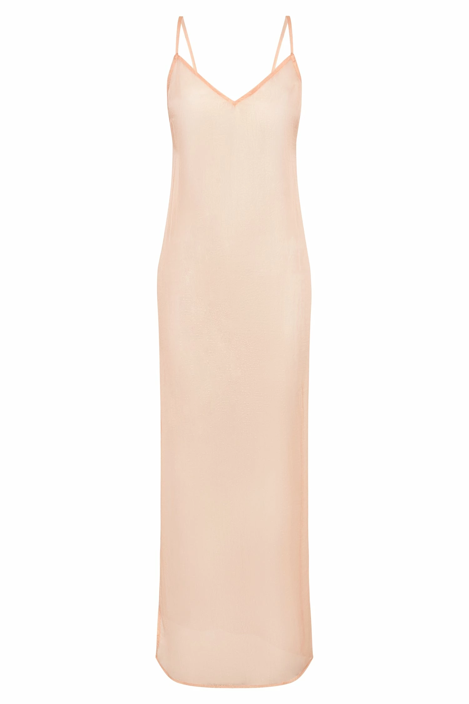 Phoebe Sheer Iridescent Maxi Dress - Peach 11 Phoebe Sheer Iridescent Maxi Dress - Peach - Image 9