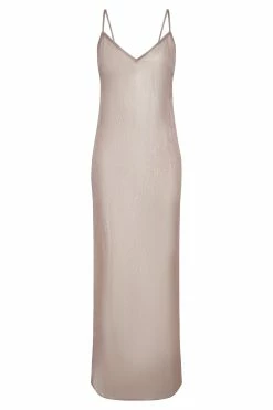 Phoebe Sheer Iridescent Maxi Dress - Taupe -Meshki Shop B712022.11.14MESHKI 12541