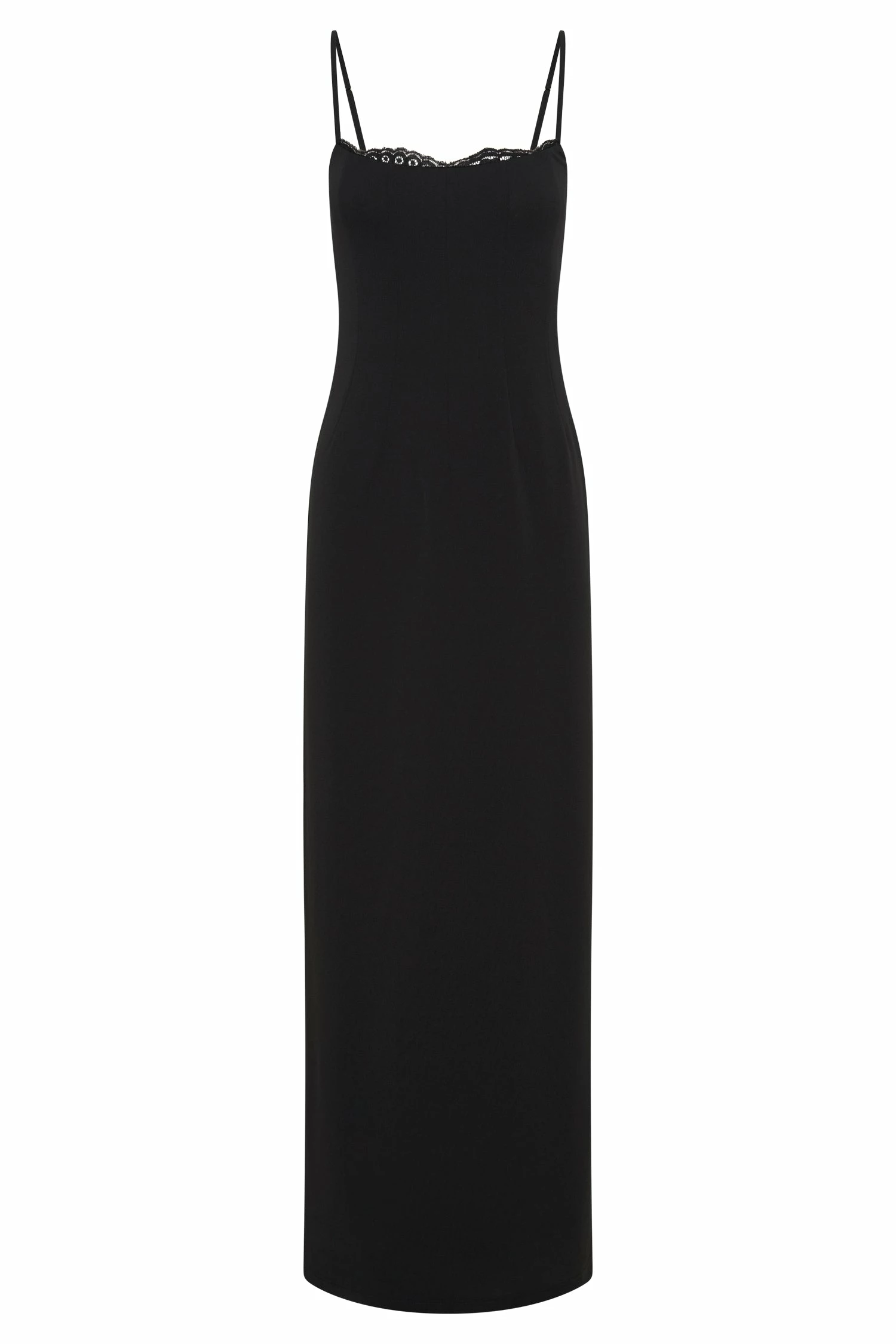 Amorette Lace Trim Maxi Dress - Black 12 Amorette Lace Trim Maxi Dress - Black - Image 10