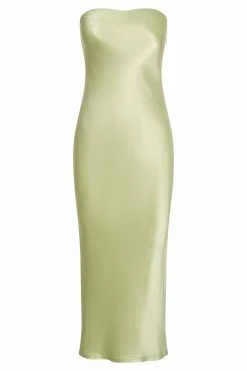 Tyler Strapless Satin Midi Dress - Pistachio Green 19 Tyler Strapless Satin Midi Dress - Pistachio Green -Meshki Shop B712022.11.14MESHKI 12588